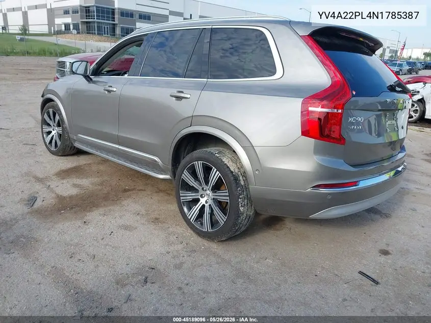 2022 Volvo Xc90 T6 Inscription 7 Passenger VIN: YV4A22PL4N1785387 Lot: 45189096