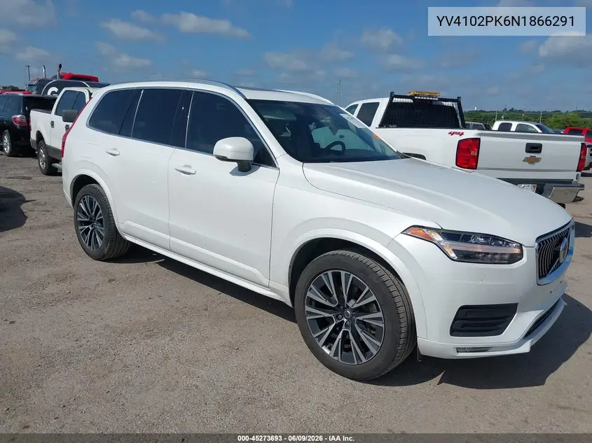 2022 Volvo Xc90 T5 Momentum 7 Passenger VIN: YV4102PK6N1866291 Lot: 45273693
