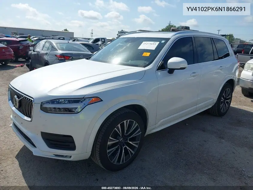 2022 Volvo Xc90 T5 Momentum 7 Passenger VIN: YV4102PK6N1866291 Lot: 45273693