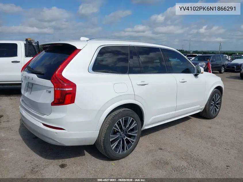 2022 Volvo Xc90 T5 Momentum 7 Passenger VIN: YV4102PK6N1866291 Lot: 45273693