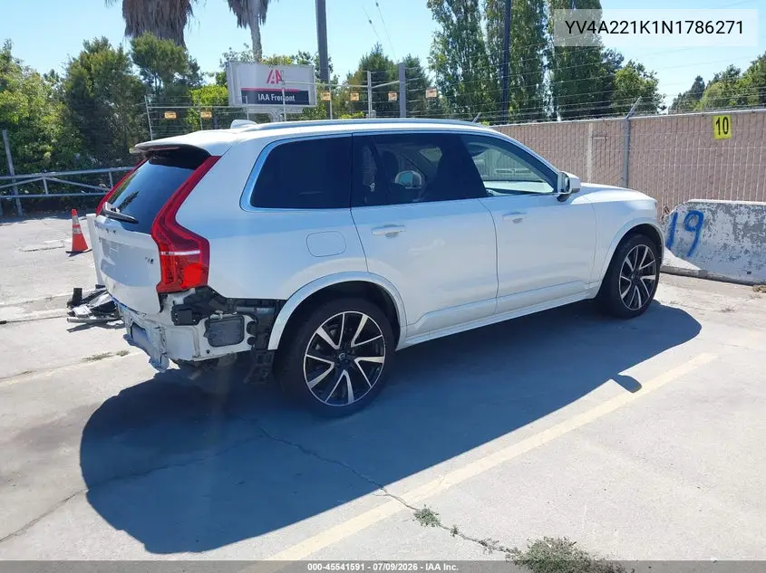 2022 Volvo Xc90 T6 Momentum 6 Passenger VIN: YV4A221K1N1786271 Lot: 45541591