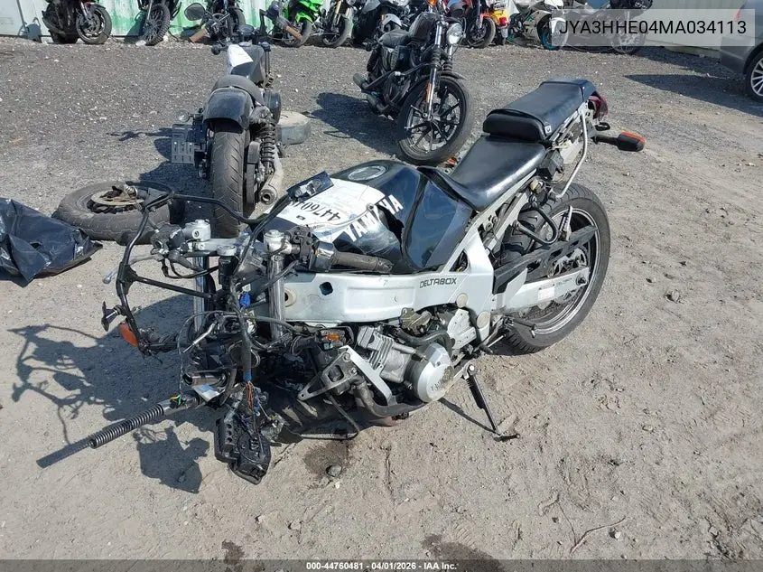 1991 Yamaha Fzr600 R VIN: JYA3HHE04MA034113 Lot: 44760481