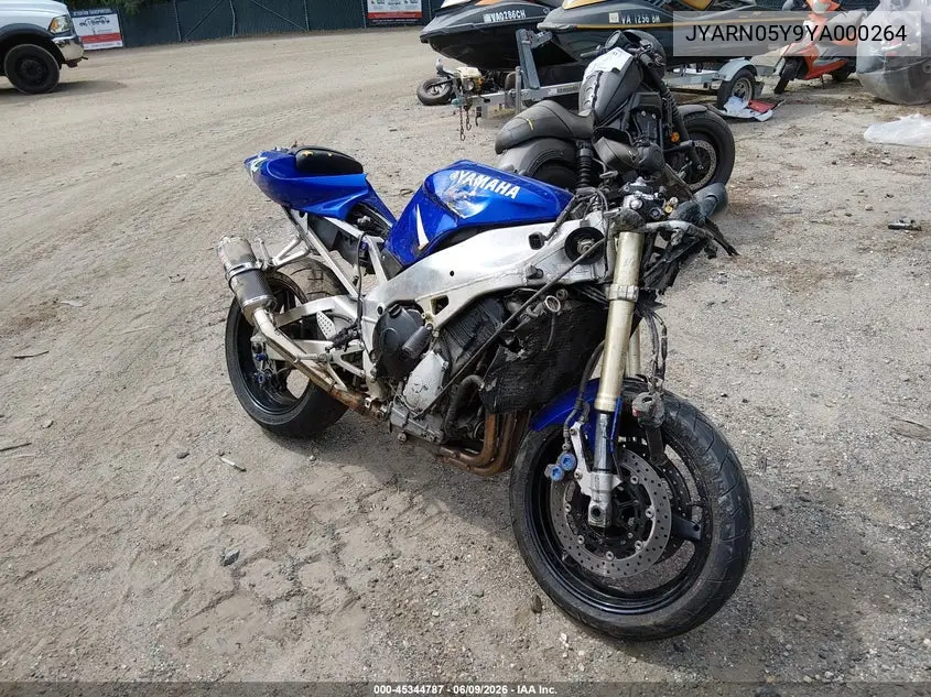2000 Yamaha Yzfr1 VIN: JYARN05Y9YA000264 Lot: 45344787
