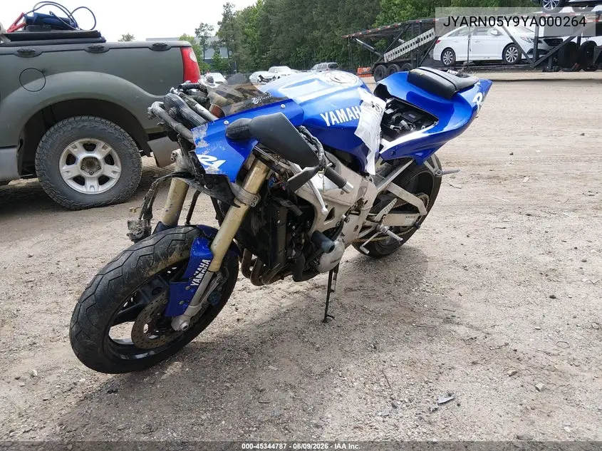 2000 Yamaha Yzfr1 VIN: JYARN05Y9YA000264 Lot: 45344787