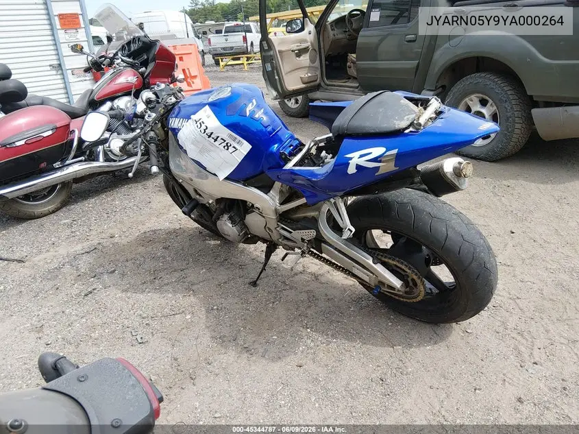 2000 Yamaha Yzfr1 VIN: JYARN05Y9YA000264 Lot: 45344787