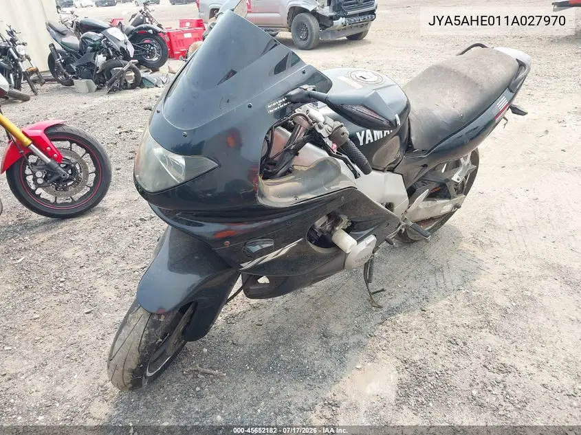 2001 Yamaha Yzf600 R VIN: JYA5AHE011A027970 Lot: 45652182