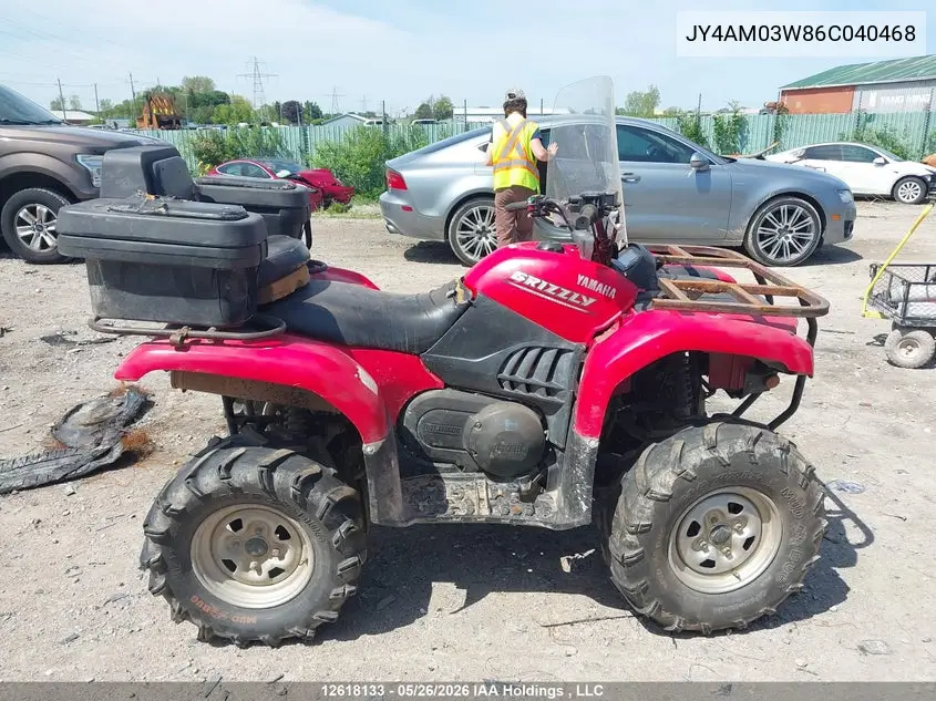 2006 Yamaha Yfm660 Fwa VIN: JY4AM03W86C040468 Lot: 12618133