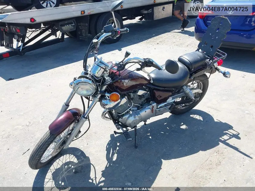 2007 Yamaha Xv250 VIN: JYAVG04E87A004725 Lot: 45532334