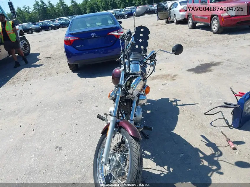 2007 Yamaha Xv250 VIN: JYAVG04E87A004725 Lot: 45532334