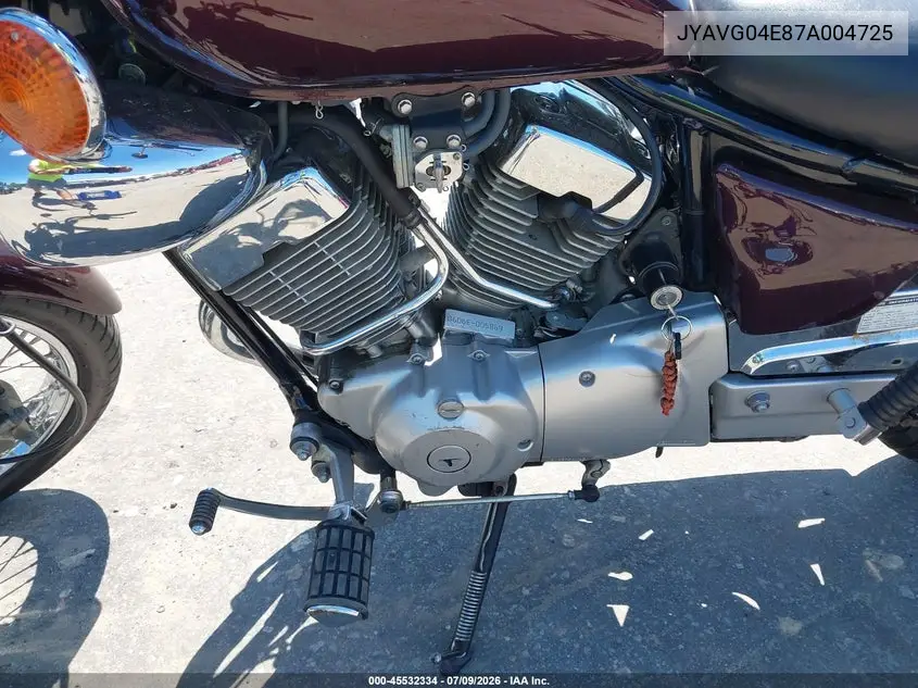 2007 Yamaha Xv250 VIN: JYAVG04E87A004725 Lot: 45532334