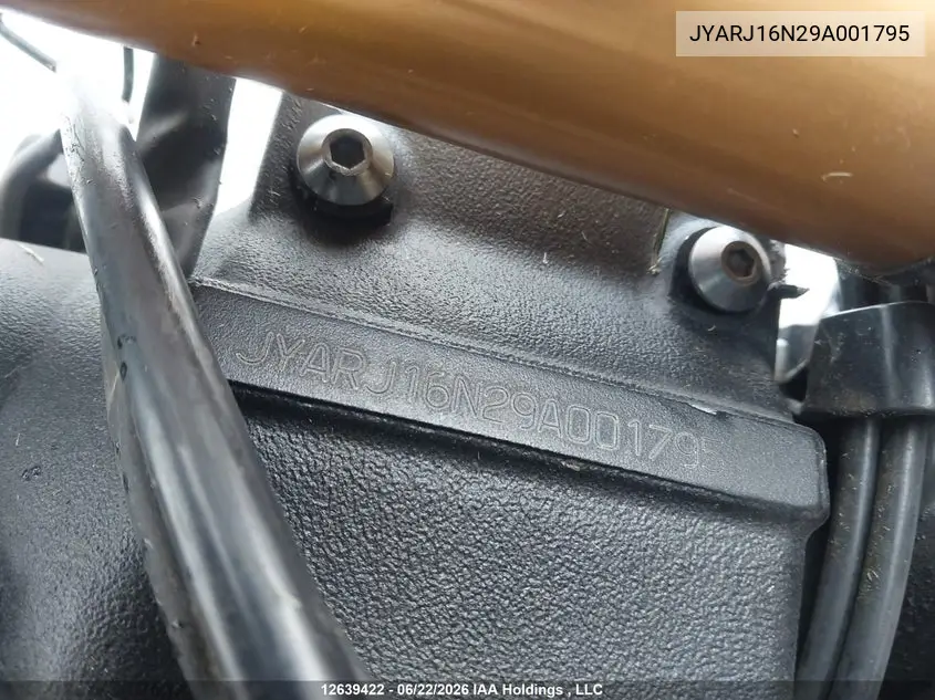 2009 Yamaha Yzfr6 VIN: JYARJ16N29A001795 Lot: 12639422