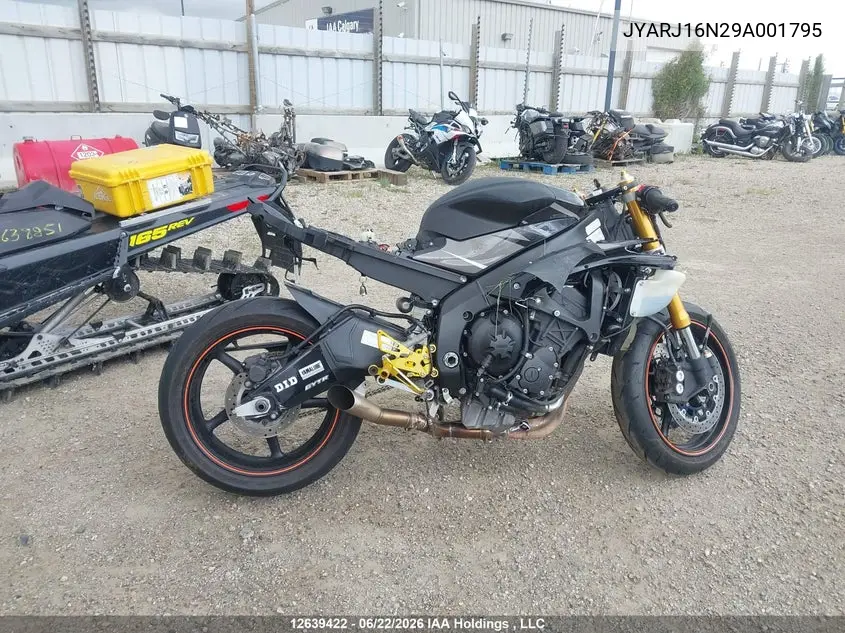 2009 Yamaha Yzfr6 VIN: JYARJ16N29A001795 Lot: 12639422