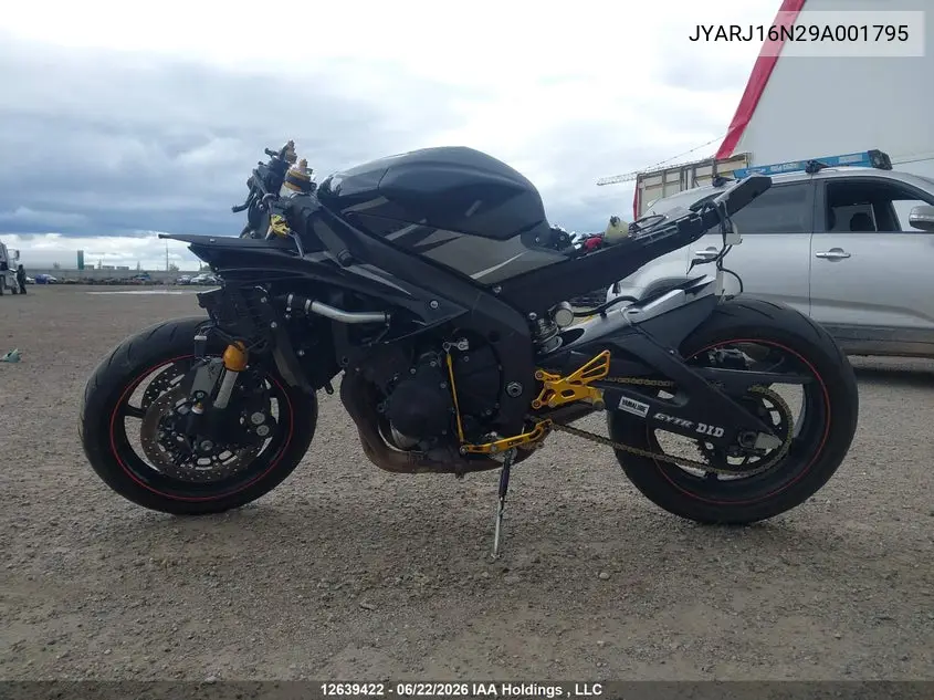 2009 Yamaha Yzfr6 VIN: JYARJ16N29A001795 Lot: 12639422
