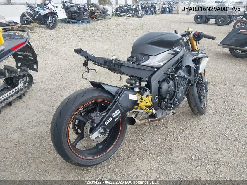 2009 Yamaha Yzfr6 VIN: JYARJ16N29A001795 Lot: 12639422
