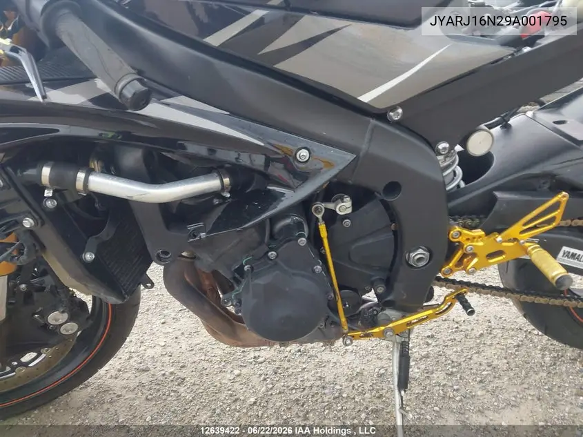 2009 Yamaha Yzfr6 VIN: JYARJ16N29A001795 Lot: 12639422