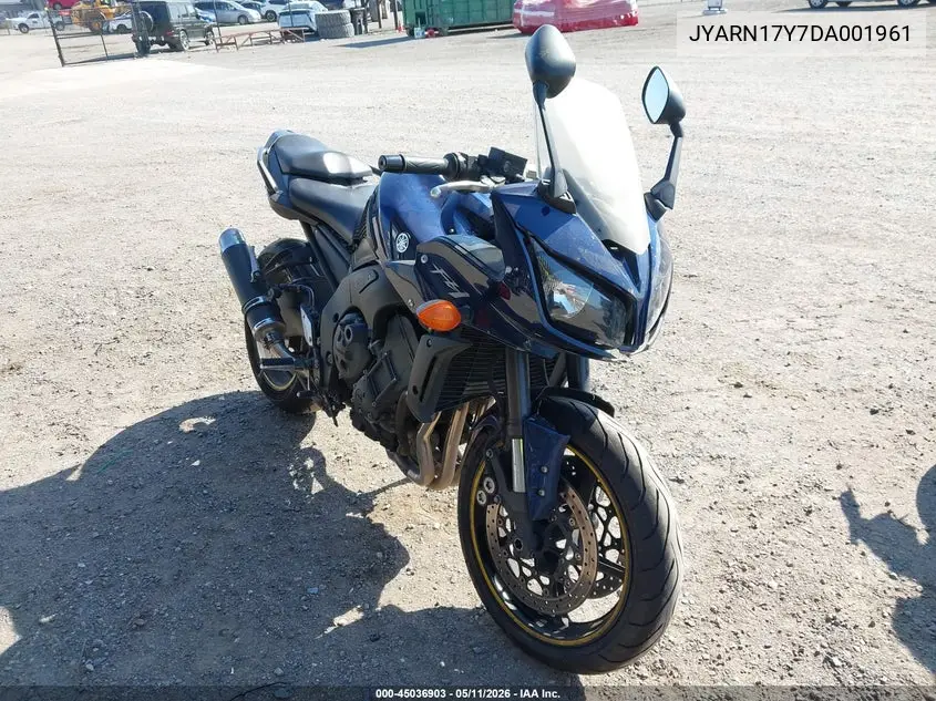 2013 Yamaha Fz1 Sc VIN: JYARN17Y7DA001961 Lot: 45036903