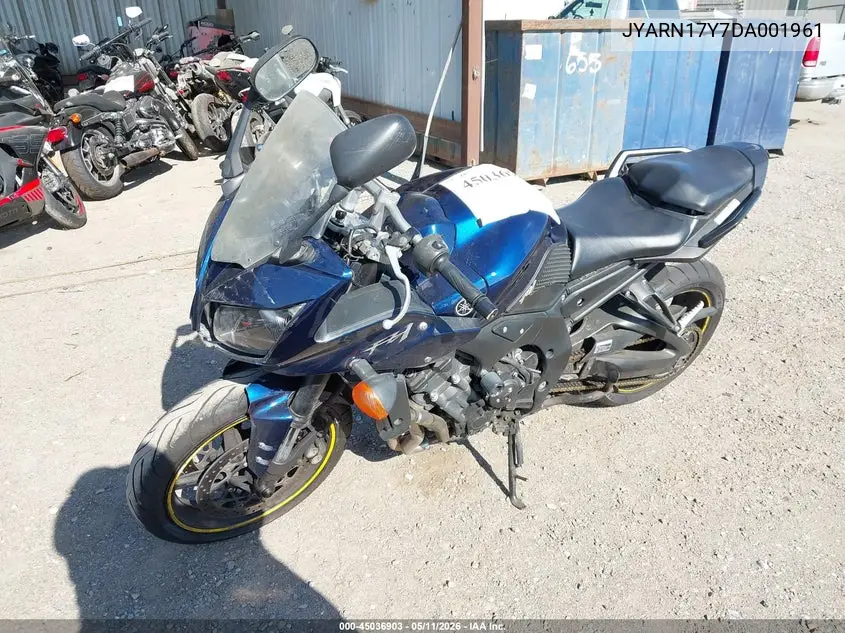 2013 Yamaha Fz1 Sc VIN: JYARN17Y7DA001961 Lot: 45036903