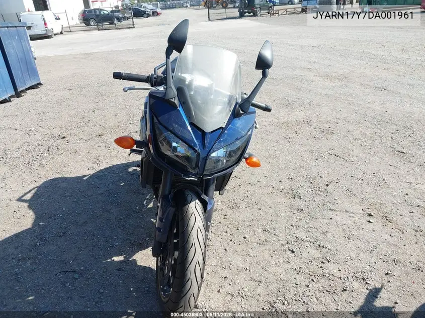 2013 Yamaha Fz1 Sc VIN: JYARN17Y7DA001961 Lot: 45036903