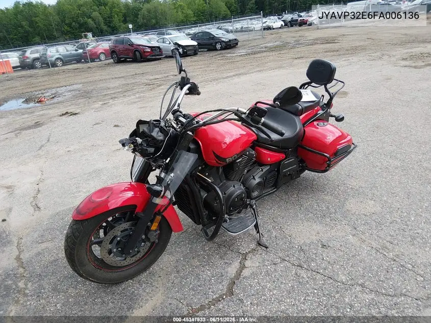2015 Yamaha Xvs1300 Ct/Ctb VIN: JYAVP32E6FA006136 Lot: 45347933
