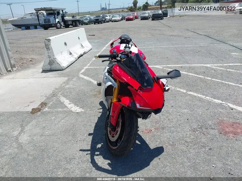 2015 Yamaha Yzfr1 C VIN: JYARN39Y4FA000522 Lot: 45402118