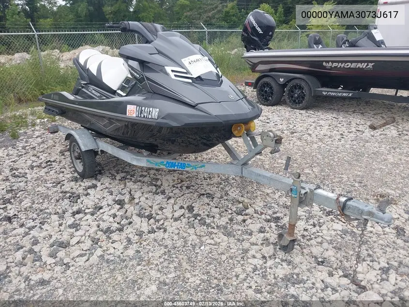 2017 Yamaha Waverunner VIN: 00000YAMA3073J617 Lot: 45603749