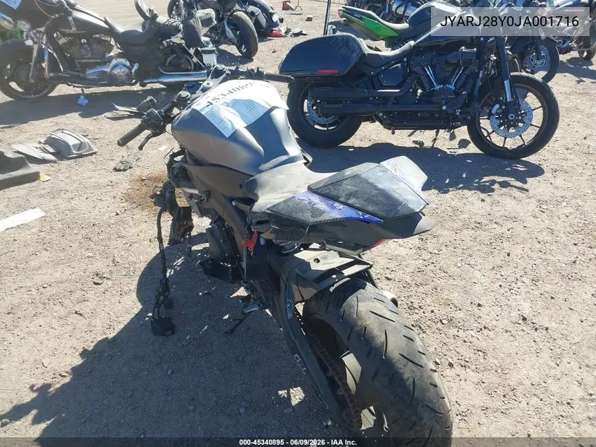 2018 Yamaha Yzfr6 C VIN: JYARJ28Y0JA001716 Lot: 45340895