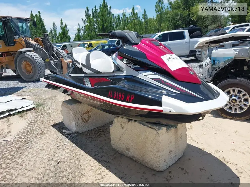 2018 Yamaha Vx VIN: YAMA3910K718 Lot: 45561191