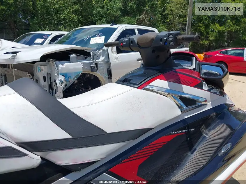 2018 Yamaha Vx VIN: YAMA3910K718 Lot: 45561191