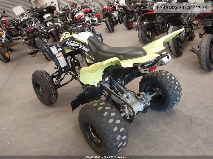 2020 Yamaha Yfm700 R VIN: 5Y4AM8639LA112939 Lot: 45247851