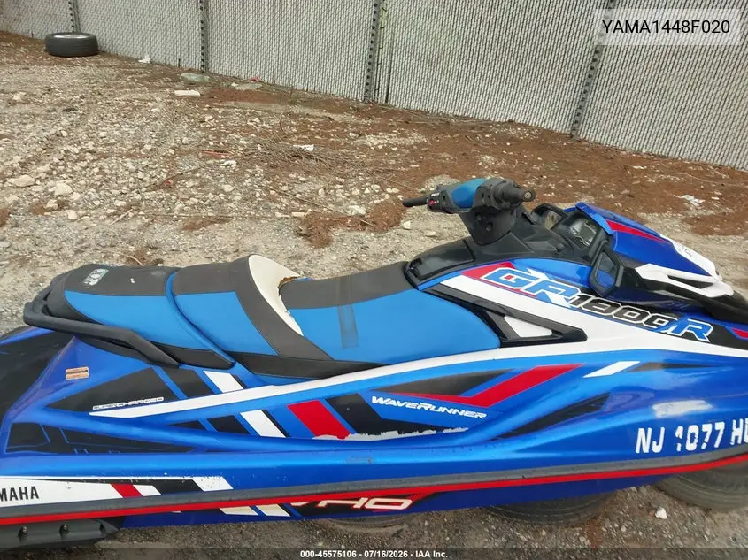 2020 Yamaha Gp1800 VIN: YAMA1448F020 Lot: 45575106
