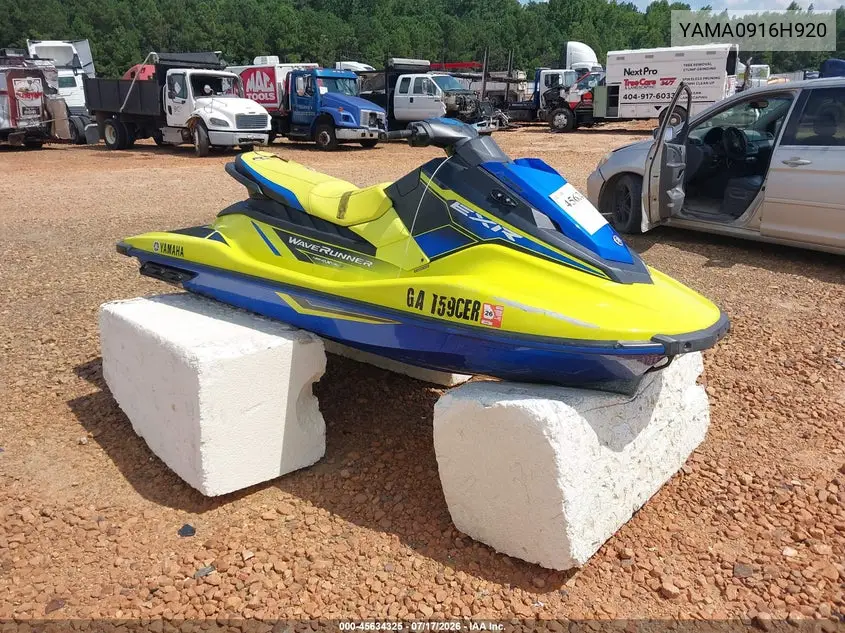 2020 Yamaha Exr VIN: YAMA0916H920 Lot: 45634325