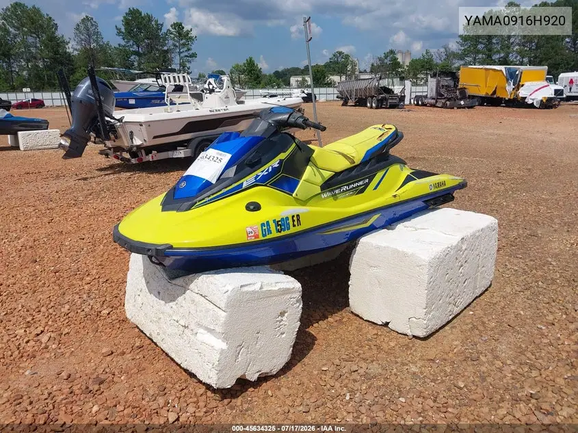 2020 Yamaha Exr VIN: YAMA0916H920 Lot: 45634325