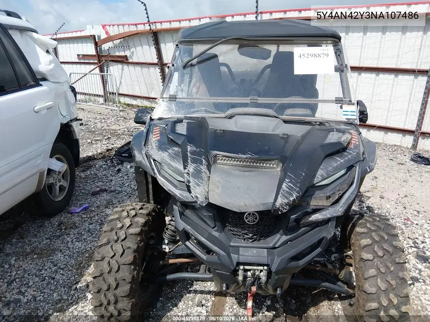2022 Yamaha Yxe1000 VIN: 5Y4AN42Y3NA107486 Lot: 45298879