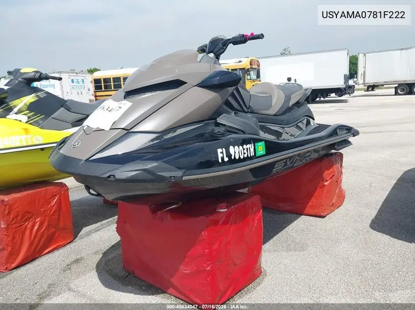 2022 Yamaha Gp1800 VIN: USYAMA0781F222 Lot: 45634047