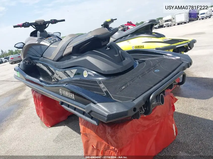 2022 Yamaha Gp1800 VIN: USYAMA0781F222 Lot: 45634047