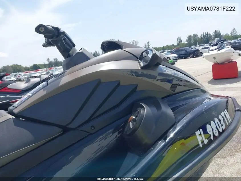 2022 Yamaha Gp1800 VIN: USYAMA0781F222 Lot: 45634047