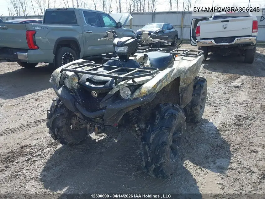 2024 Yamaha Yfm700 VIN: 5Y4AMH2W3RA306245 Lot: 12590690