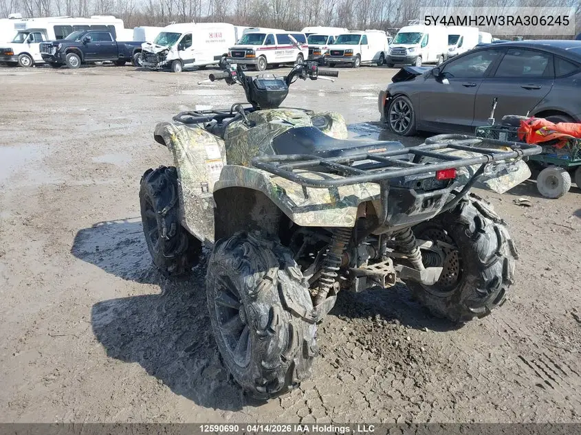 2024 Yamaha Yfm700 VIN: 5Y4AMH2W3RA306245 Lot: 12590690