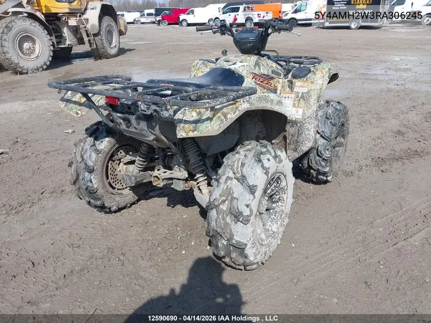 2024 Yamaha Yfm700 VIN: 5Y4AMH2W3RA306245 Lot: 12590690