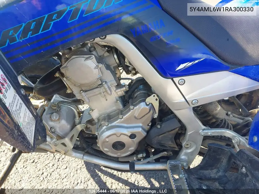 2024 Yamaha Yfm700 R VIN: 5Y4AML6W1RA300330 Lot: 12635444