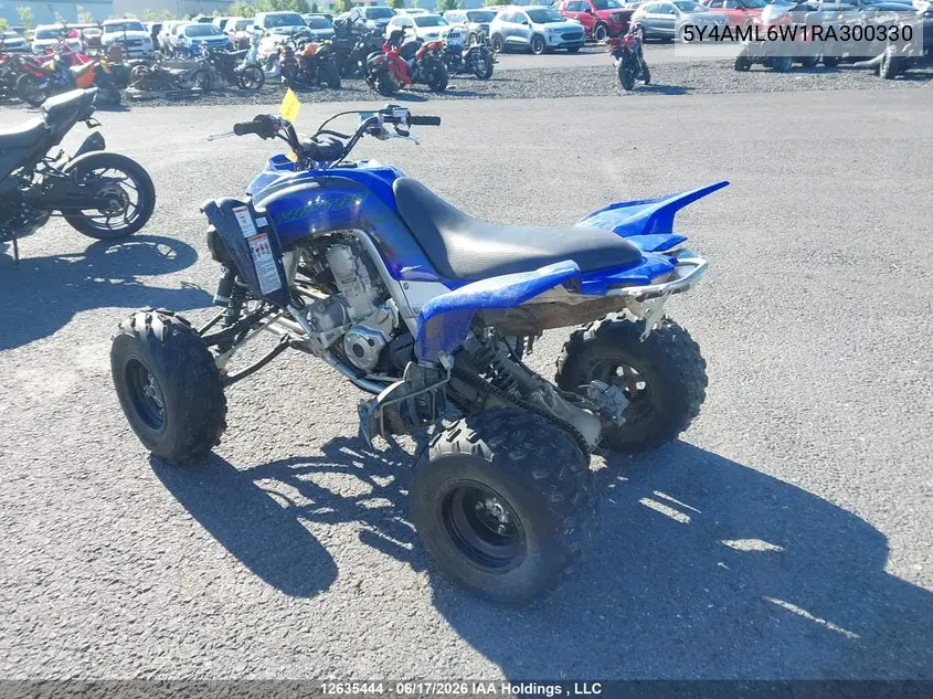 2024 Yamaha Yfm700 R VIN: 5Y4AML6W1RA300330 Lot: 12635444