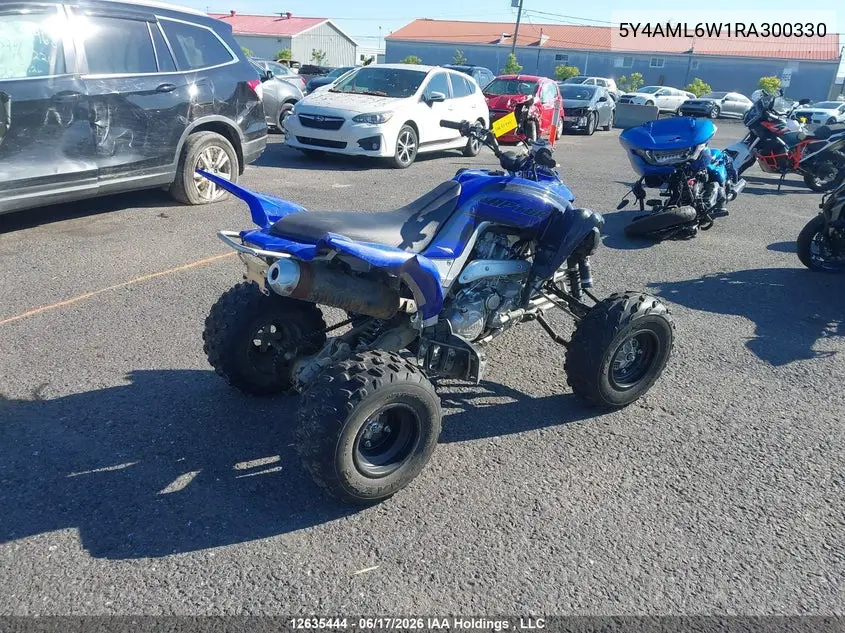 2024 Yamaha Yfm700 R VIN: 5Y4AML6W1RA300330 Lot: 12635444