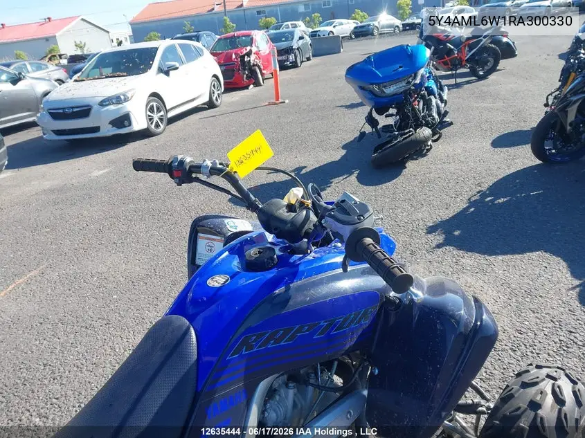2024 Yamaha Yfm700 R VIN: 5Y4AML6W1RA300330 Lot: 12635444