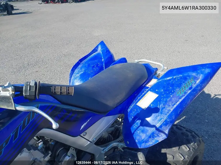 2024 Yamaha Yfm700 R VIN: 5Y4AML6W1RA300330 Lot: 12635444