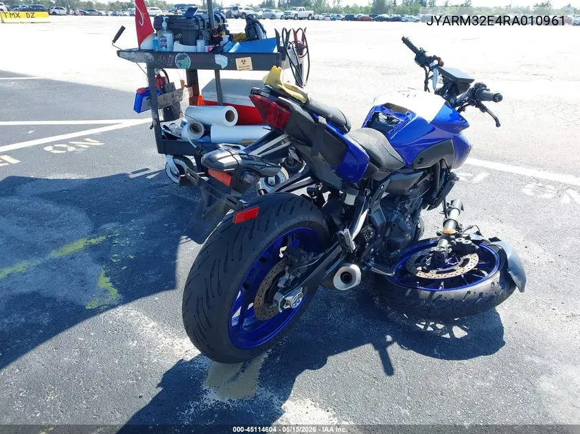 2024 Yamaha Mt07 VIN: JYARM32E4RA010961 Lot: 45114604