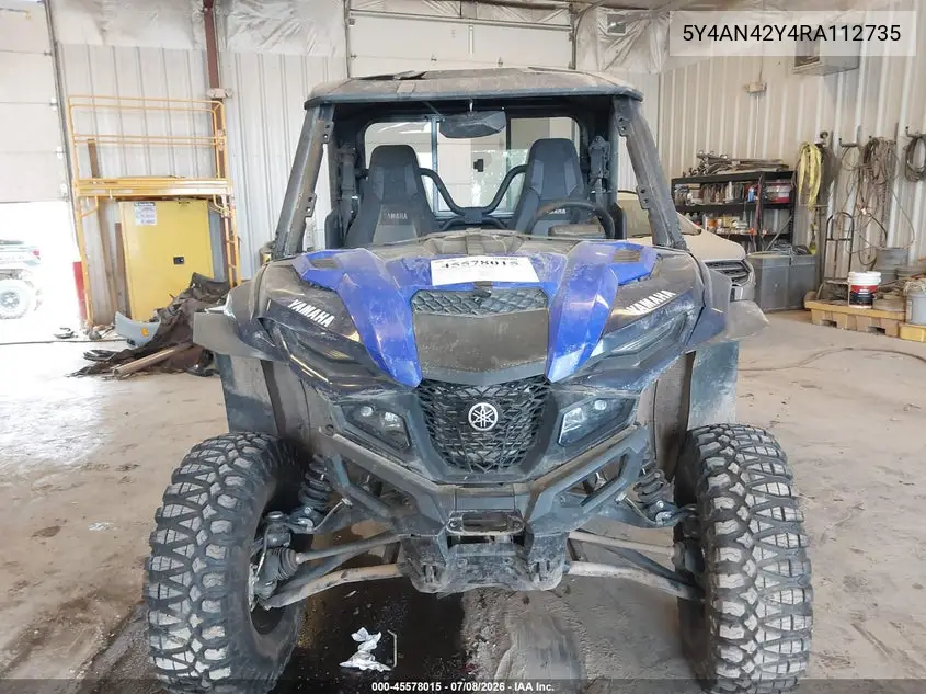 2024 Yamaha Yxe1000 VIN: 5Y4AN42Y4RA112735 Lot: 45578015