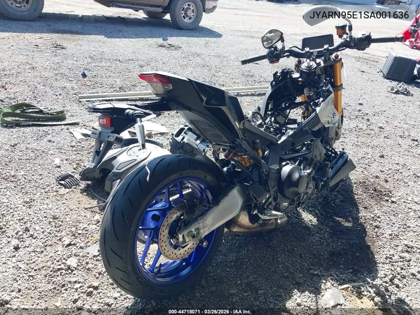 2025 Yamaha Mt09 Sp VIN: JYARN95E1SA001636 Lot: 44718071