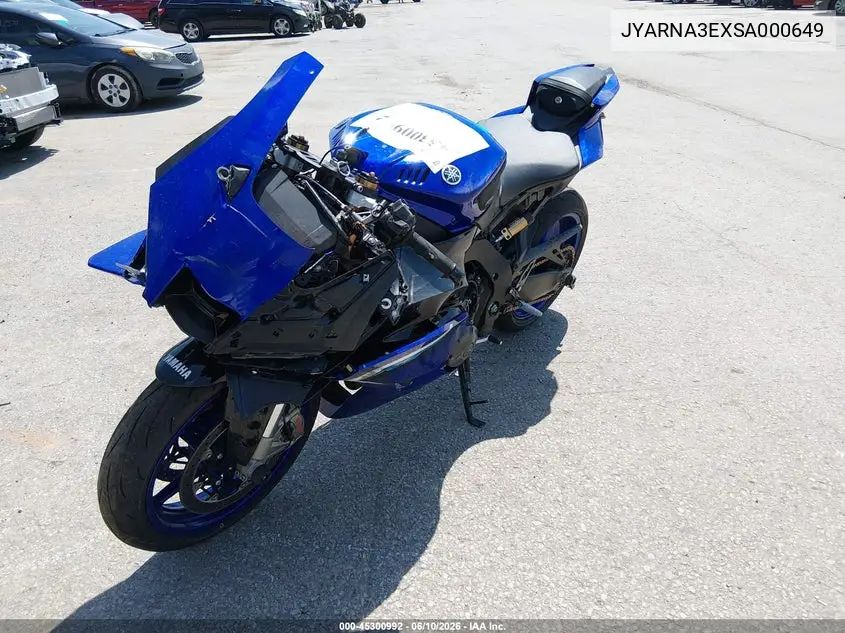2025 Yamaha Yzf890 VIN: JYARNA3EXSA000649 Lot: 45300992