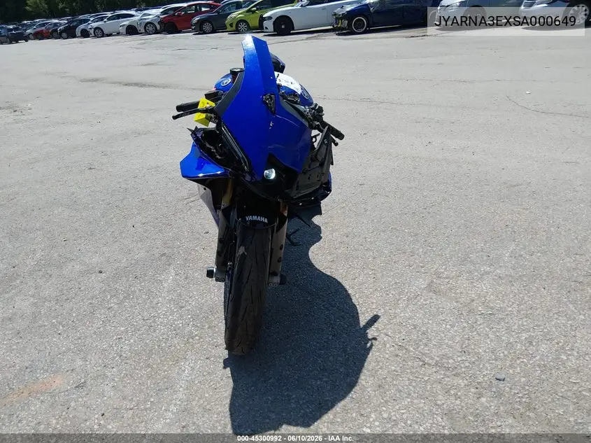 2025 Yamaha Yzf890 VIN: JYARNA3EXSA000649 Lot: 45300992