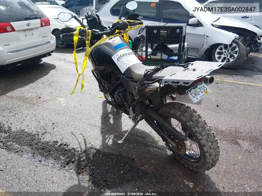 2025 Yamaha Xtz690 VIN: JYADM17E3SA002847 Lot: 45559402